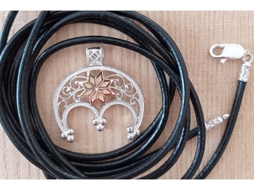 Лунница с Алатырем (серебро с золотом)